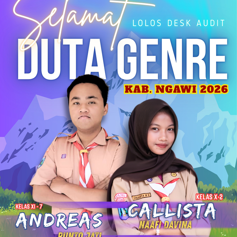 2 siswa SMANSI lolos Desk Audit Guta Genre. Semangatttt !!!